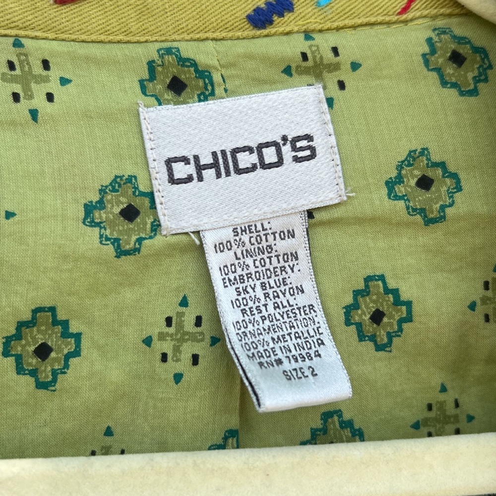 Chico's Multicolor Embroidered Jacket - Picture 5 of 5